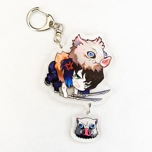 Anime Demon Slayer Inosuke Hashibira Dangle Acrylic Keychain